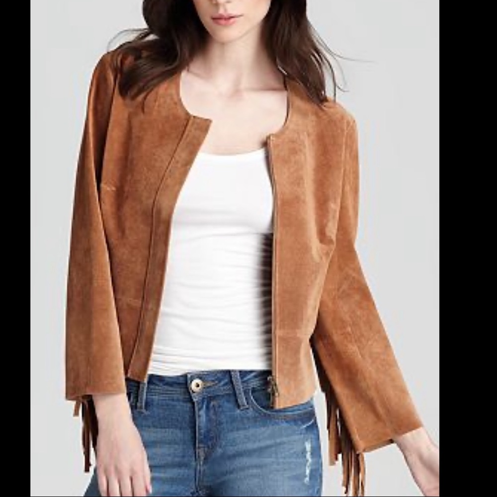 Tracy Reese Boho Suede Jacket w/ fringe